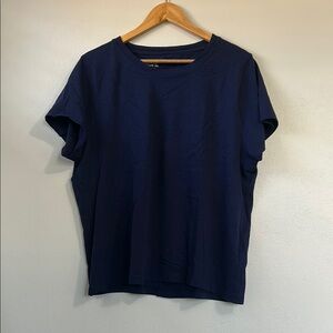 Blue Short Sleeve Tee with Relaxed Fit